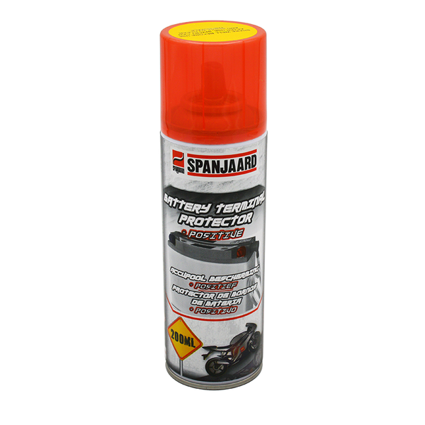 Spanjaard Motorcycle Battery Terminal Protector (Red) 200ml Aerosol